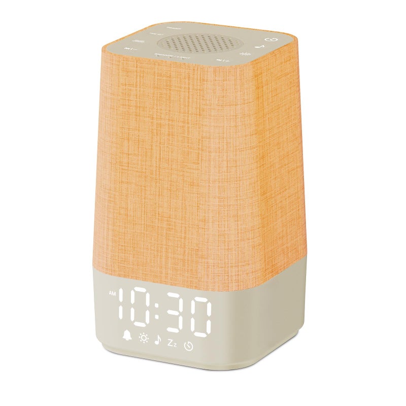 Wkzay White Noise Sound Machine 30 Soothing Sounds Sunrise Alarm Clock for Adults Gentle Wake Up Adjustable Volume Night Light Timer Easy to Sleep Relax Focus